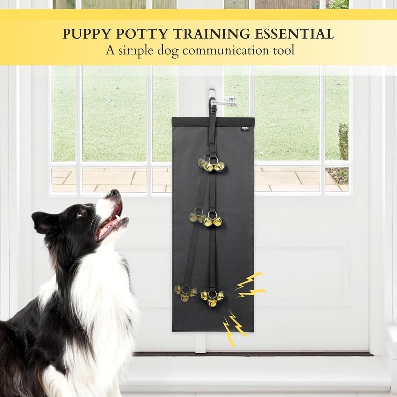 HeNdShe Anti-Scratch Dog Door Bell - Adjustable Puppy Potty Training Bells, Hanging Doorbell to Protect Doors & Trim - Image 2